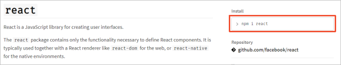 React